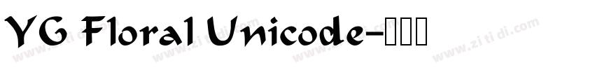 YG Floral Unicode字体转换